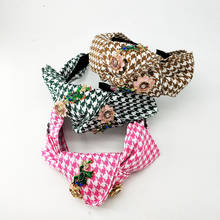 2020 Women Wide Bowknot Headband Crisscross Hairband Fashion Frog Cloth Lattice Color Crown Hair Accessories 2024 - buy cheap