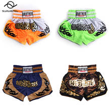 Pantalones cortos de Muay Thai para hombres, mujeres y niños, ropa de lucha con estampado de camuflaje militar, Kickboxing, Sanda, entrenamiento de boxeo 2024 - compra barato