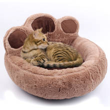 Pet Dog Cat Bed Soft Velvet Sofa Cute Bear Paw Shape Pet Nest Warm House for Small Medium Large Dogs Cats Pets Sleeping Supplies 2024 - buy cheap