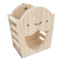 Bunny Hay Feeder Chinchilla Rabbit Food Dispenser Wooden Hay Manger Rack Holder 2024 - buy cheap