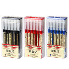 12 Pcs/Set Gel Pens 0.35mm Red Black Blue Ink Ballpoint Pens Maker School Office Student Exam Writing Stationery Supplies 2024 - buy cheap