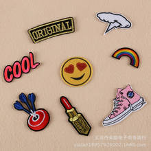 100 Pcs/lot Embroidery Patches Letter Cloud Lightning Sports Rainbow Badges Clothing Accessories 2024 - buy cheap