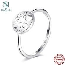 INALIS-Anillo de Plata de Ley 925 para mujer, diseño de árbol de la vida, joyería fina, anillos sencillos para mujer, regalo clásico del Día de la madre 2024 - compra barato