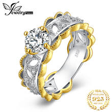 JewelryPalace Two Toned CZ Engagement Ring 925 Sterling Silver Rings for Women Anniversary Ring Wedding Rings Silver 925 Jewelry 2024 - buy cheap