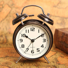 4 inch Retro Metal Alarm Clock Simple Bedside Luminous Alarm Clock  Student Morning Gets up Vintage Table Clock 2024 - buy cheap