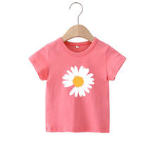 Baby Girl T-shirts Cotton Cartoon Flower Tops Infant Kids Short Sleeve Children's T Shirt Kids 1-6T Children Tee Clothes 2024 - buy cheap