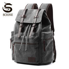 Vintage Large Canvas Backpack For Men Laptop Backpacks Collage Students Books School Bag Rucksack Travel Luaage Back Pack XA130M 2024 - buy cheap