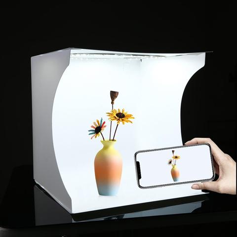 30 см складной Портативный светильник коробка кольцевой светильник фото светильник ing софтбокс в виде палатки для коробка комплект с 6 Цвет фон для фотосъемки софтбокс светильник коробка 2022 - купить недорого