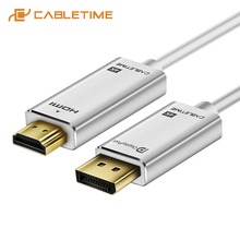 CABLETIME-Cable 4K DisplayPort a HDMI, 30Hz DP a HDMI DP M/M chapado en oro DP 1,2 para proyector HDTV, ordenador portátil, Monitor C085 2024 - compra barato