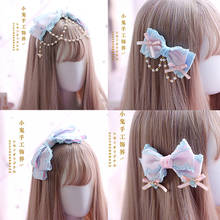 Fantasy color Japanese handmade Lolita bow hairpin soft sister bow hair accessories headdress LOLITA women 2024 - buy cheap