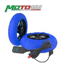 Digital Motorcycle Tyre Warmer 10' / 12' SCOOTER Tire Warmer Racing Tyre heating protection Front & Rear 1 Pair Electric blanket 2024 - buy cheap