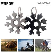 Snowflakes Multi-tool Card Snowboard Screwdriver spanner hex Wrench Bottle Opener 8Head Hand Tool Outdoor Hike Keyring Key Ring 2024 - buy cheap