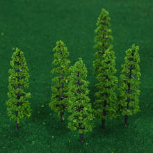 10Pcs Green Fir Trees Model Plastic Miniature Landscape Scenery Train Railroad Mini Layout Rainforest Trees Scale 1:100-1:150 2024 - buy cheap