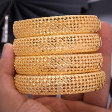 4Pcs/lot Nation Africa Egypt Gold Color Bangles for Women Men Wedding Gold Color Charm Bangle Bracelets Jewelry 2024 - buy cheap