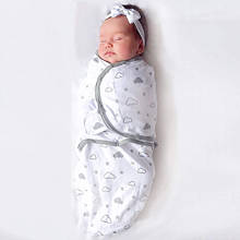 Faixa de algodão orgânico para bebês de 0 a 3m, manta para saco de dormir, envelope, saco de dormir, recém-nascido, listra de estrelas, colcha 2024 - compre barato