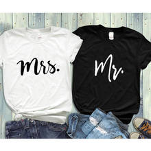DSMTRC Couple Tshirt His and Hers Mr Mrs Husband and Wife T Shirts Summer Unisex Fashion 2021 Matching Wedding Gift Top Tee New 2024 - buy cheap