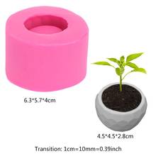 3D Concrete Planter Cactus Cement Silicone Mold DIY Clay Craft Flower Pot Vase 2024 - buy cheap