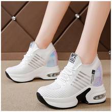 White Sport Shoes For Women Tennis Shoes 2021 Lace-Up Fashion Platform Chunky Sneakers Women White Calzado Deportivo Mujer 2024 - buy cheap