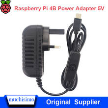 Raspberry Pi 4B адаптер питания 5V 3A type-C с кнопкой переключения зарядного устройства для Raspberry Pi 4B PI 4B Модель B type-C с переключателем 2024 - купить недорого