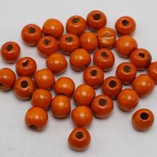 200 оранжевых 10 мм круглых деревянных бусин ~ деревянных бусин 2024 - купить недорого