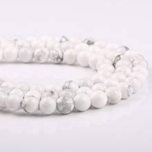 Fashionable natural white pine stone beads 4 6 8 10 12 14MM Bracelet Fit Diy Charm Beads For Jewelry Making 2024 - buy cheap