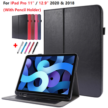 For iPad Pro 12.9 Case With Pencil Holder Tablet Funda For iPad Pro 12 9 Case 2020 2018 Smart Folio Coque For IPad Pro 11 Cover 2024 - buy cheap