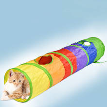 Aapet 1 шт. кошка игрушка маленький Pet туннель с 1/2 отверстие Play Tube игрушка-тизер для кошек интерактивные котенок туннеля Собака Щенок домашних животных 2024 - купить недорого