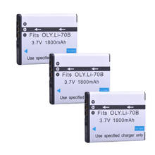 3pcs 1800mAh Li-70B Li 70B Camera Battery for Olympus FE-4020 FE-4040 FE4020 FE4040 X940 D705 FE5040 D-705 D-710 VG-110 VG-140 2024 - buy cheap