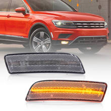 2PCS For VW Tiguan 2008-2019 Front Bumper Led Side Marker Indicators Corner Lamps Clear Lens Amber Lights 2024 - buy cheap