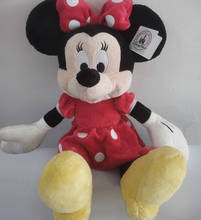Brinquedo de pelúcia de pelúcia do disney classic red minnie mouse, 45cm, boneco de pelúcia macio para meninas, presente de aniversário de crianças 2024 - compre barato