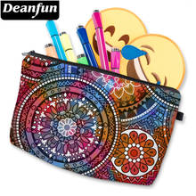 Deanfun-neceser pequeño con estampado 3D para mujer, bolsa de maquillaje con Mandala floreado colorido, bolsa de cosméticos divertida para chicas adorables, D51555 2024 - compra barato