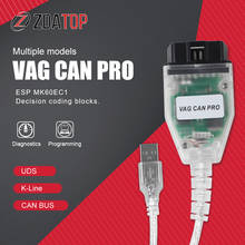 Herramienta de diagnóstico de coche VAG CAN PRO BUS + UDS + k-line S.W versión 5.5.1 VCP escáner obd2 2024 - compra barato