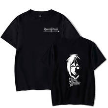 Camiseta de Anime Black Butler para hombres, traje de Cosplay, Kuroshitsuji, Ciel, Phantomhive, 100% de algodón de manga corta, Hip Hop 2024 - compra barato