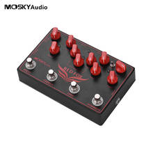 MOSKYAudio-Pedal de efectos para guitarra, Pedal de efectos multiefecto, Overdrive, bucle, Chorus, retraso, 4 efectos en 1 unidad 2024 - compra barato