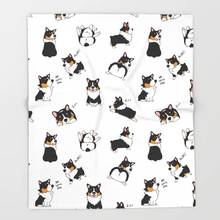 Dog Animal Cartoon Throw Blanket Cute Kids  Design Corgi Blankets for Beds Christmas Decorations for Home 2024 - buy cheap