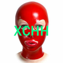 Pure 100% Natural Latex Woman mask hood with open mouth and eye cosplay costumes 2024 - buy cheap