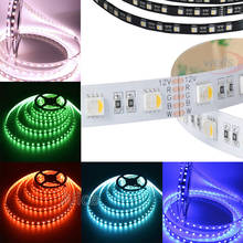 Fita de luz led smd 5050 rgbw/rgbww, 4 cores em 1 com chip led, 60leds/m, 300leds, à prova d'água, ip30/65/ip67, flexível, 12v, 24v 2024 - compre barato
