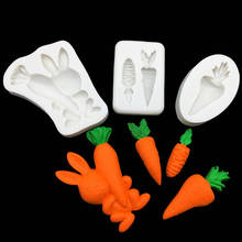 Rabbit Carrot Easter Silicone Sugarcraft Mold Fondant Cake Decorating Tools Candy Clay Cupcake Chocolate Baking Mold 2024 - buy cheap
