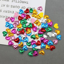 100Pcs 17mm Colored Leather Love Heart Patch Appliqued DIY Craft Supplies Scrapbooking Kids Headwear Accessories Bows Cake Decor 2024 - buy cheap