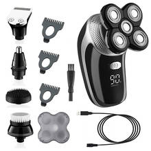 Barbeador elétrico 5 em 1 com tela digital., aparador para barba e cabelo do corpo, recarregável. 2024 - compre barato