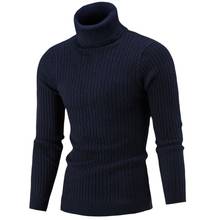 Turtleneck Sweater Men Winter Sweater Male Sweater Man Pullover Mens Knitwear Pull Homme High Neck Sweater Stretch Men Pullover 2024 - buy cheap