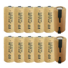 Capacidade real 12 pces ni-mh sc2500mah com guias de alta potência sub c 10c 1.2 v bateria recarregável para ferramentas elétricas furadeira sem fio 2024 - compre barato