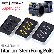 RISK M5x16 18mm Bicycle Titanium Alloy Bolts Mountain Road Bike Fixed Handlebar Stem Screws Stigma Allen Key Steering Fasteners 2024 - buy cheap