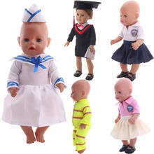 1 Pcs Professional Clothing Doll Dress For 18 Inch American &  Born Baby Clothes 43 cm,Clothes+Hat Our Generation Gift For Girls 2024 - buy cheap