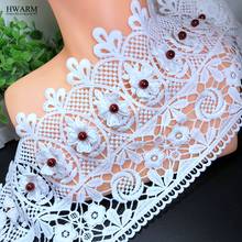 10yard 15cm 3D Lace With Red Beads DIY Wedding Decoration Sewing Trim Fabric Ribbon Women Clothing Skirt Accessories Housewear 2024 - buy cheap