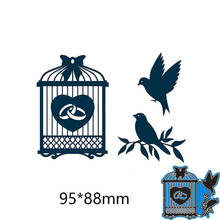 New Metal Cutting Dies Birdcage Bird Ring For Card DIY Scrapbooking stencil Paper Craft Album template Dies 9.5*8.8cm 2024 - buy cheap