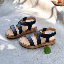 Girl sandals summer Children beach shoes Genuine Leather Water Shoes trend kids shoes 2024 - buy cheap