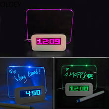 Japanese Bedroom Bedside Alarm Clock Radio Snooze LED Fluorescent Message Board Alarm Clock Creative Students Music Alarm Clock 2024 - buy cheap