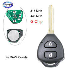 2 Buttons Keyless Entry Fob Remote Key for Toyota Corolla RAV4 2006-2010 315/433MHZ With G Chip Inside TOY43 Uncut Blade 2024 - buy cheap