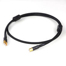 Hi-End A53 OCC Чистый медный Hi-Fi аудио USB соединительный кабель с позолоченным USB разъемом 2024 - купить недорого